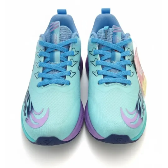 Denimars Light Blue Running Shoes – Pink & Purple Accents